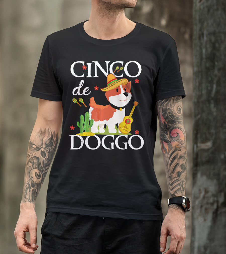 Cinco De Doggo Corgi With Sombrero And Maracas T-Shirt