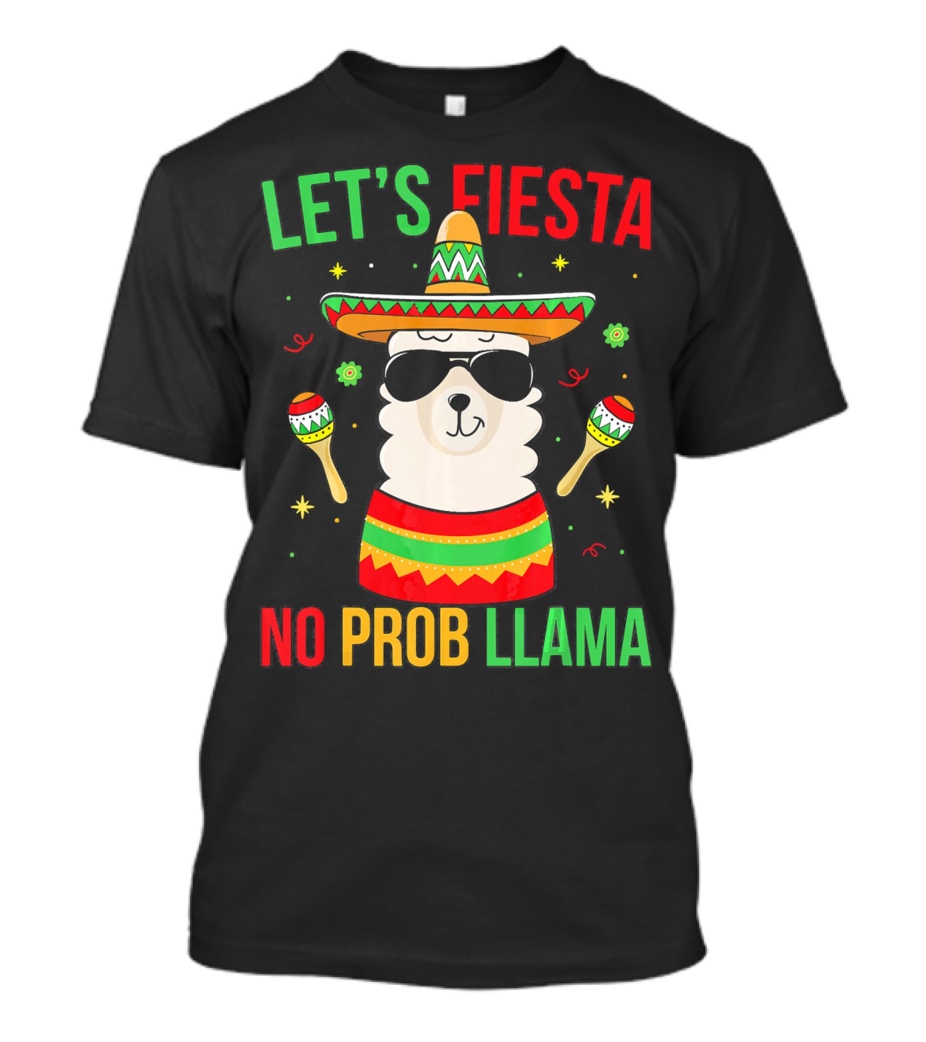 Let's Fiesta No Prob Llama Cinco De Mayo T-Shirt