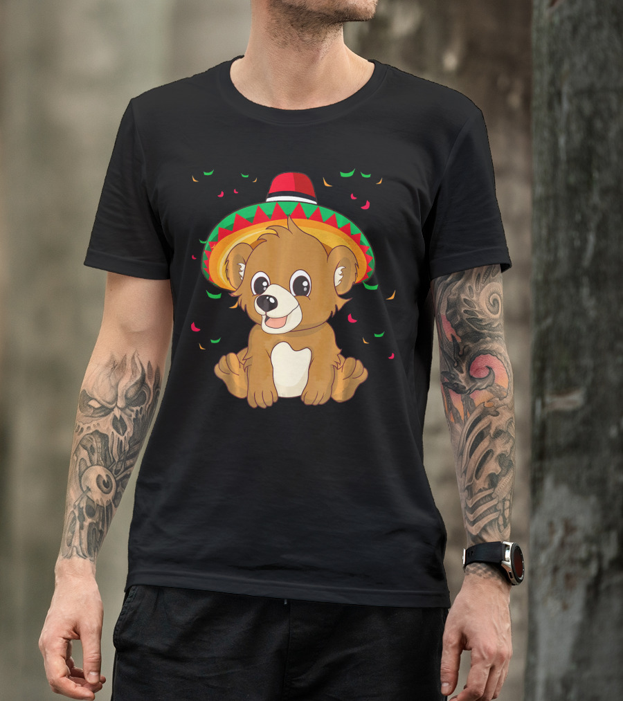Cute Bear Cinco De Mayo 5th Of May Celebration Sombrero T-Shirt