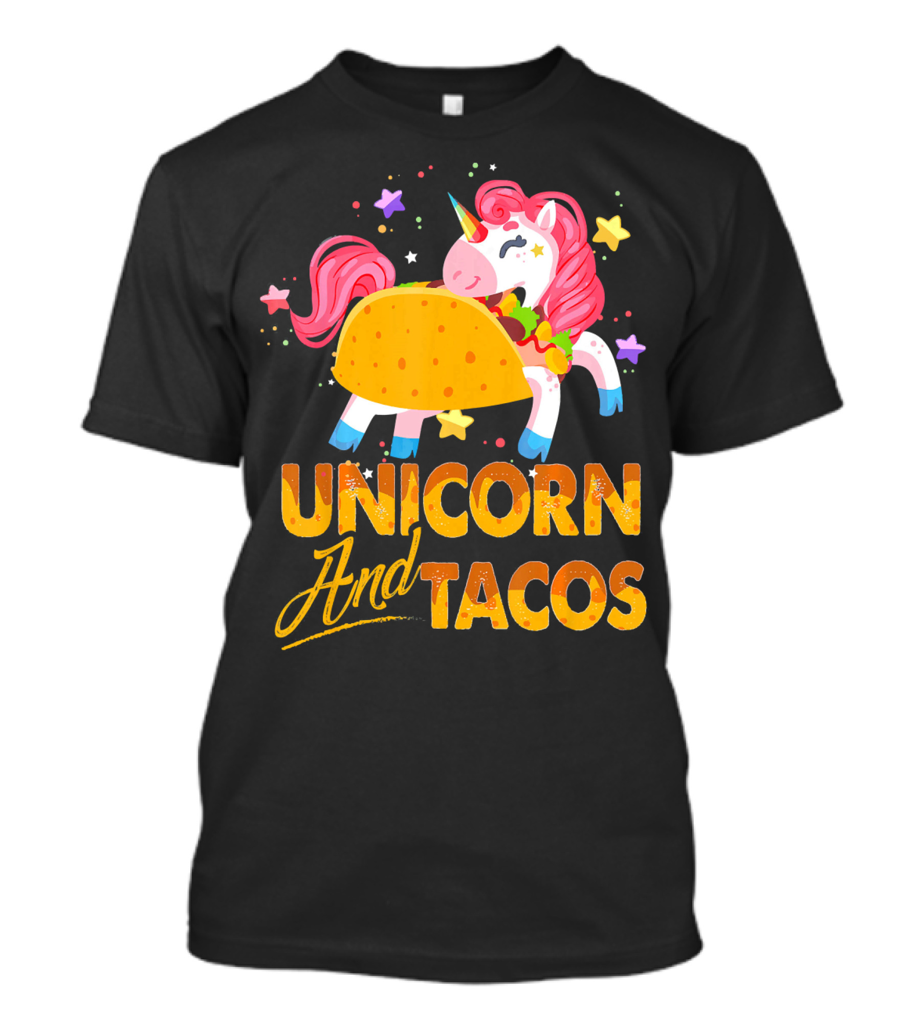 Unicorn And Tacos Colorful Cinco De Mayo Fun T-Shirt