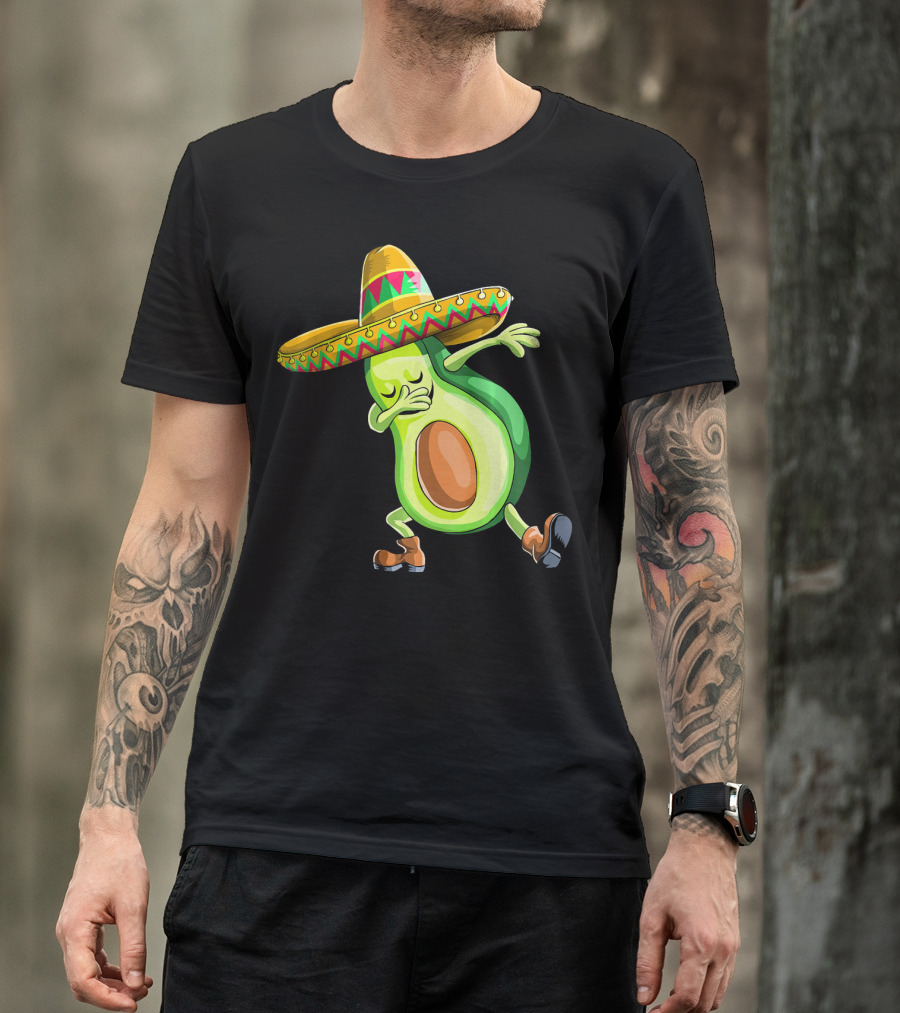 Cinco De Mayo Dancing Avocado With Sombrero T-Shirt