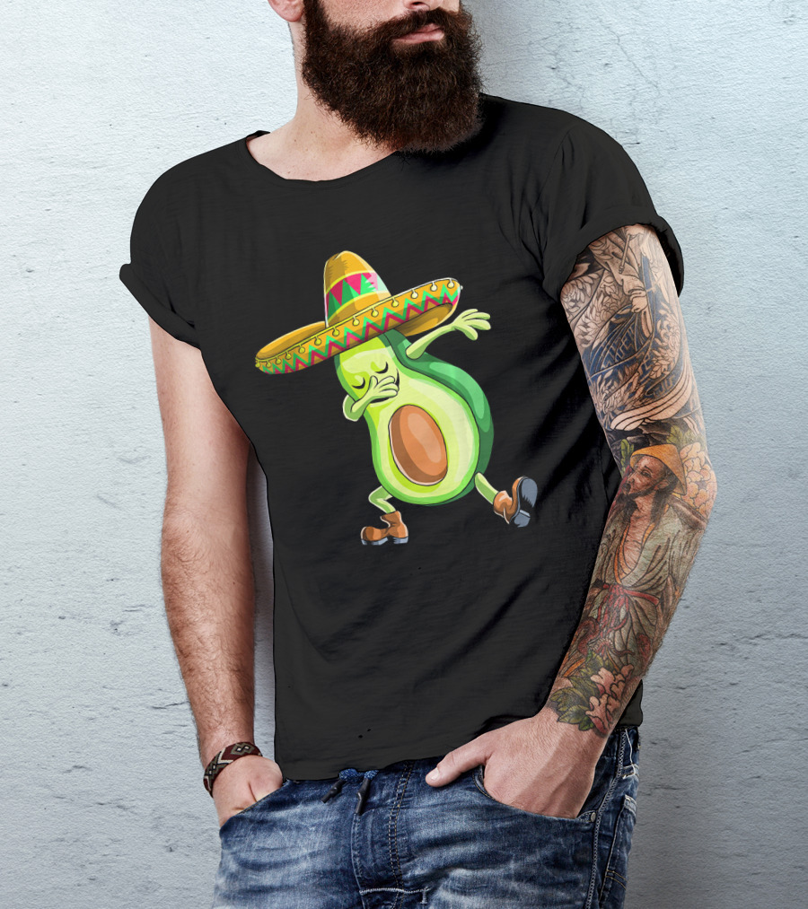 Cinco De Mayo Dancing Avocado With Sombrero T-Shirt