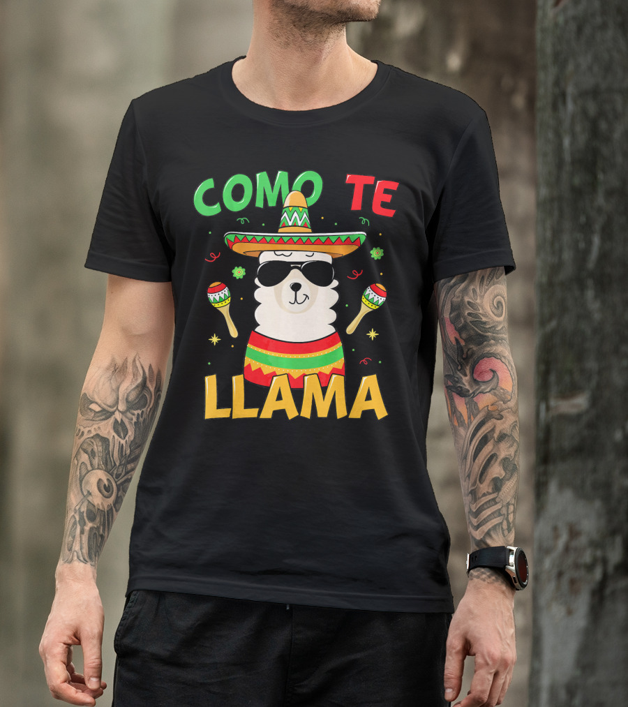 Como Te Llama Llama Cinco De Mayo No Prob T-Shirt