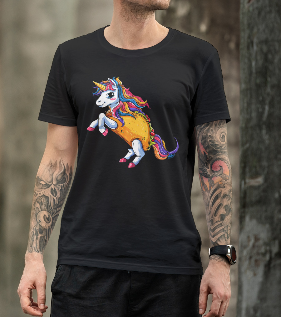 Unicorn Tacos Cinco De Mayo Rainbow Magic T-Shirt