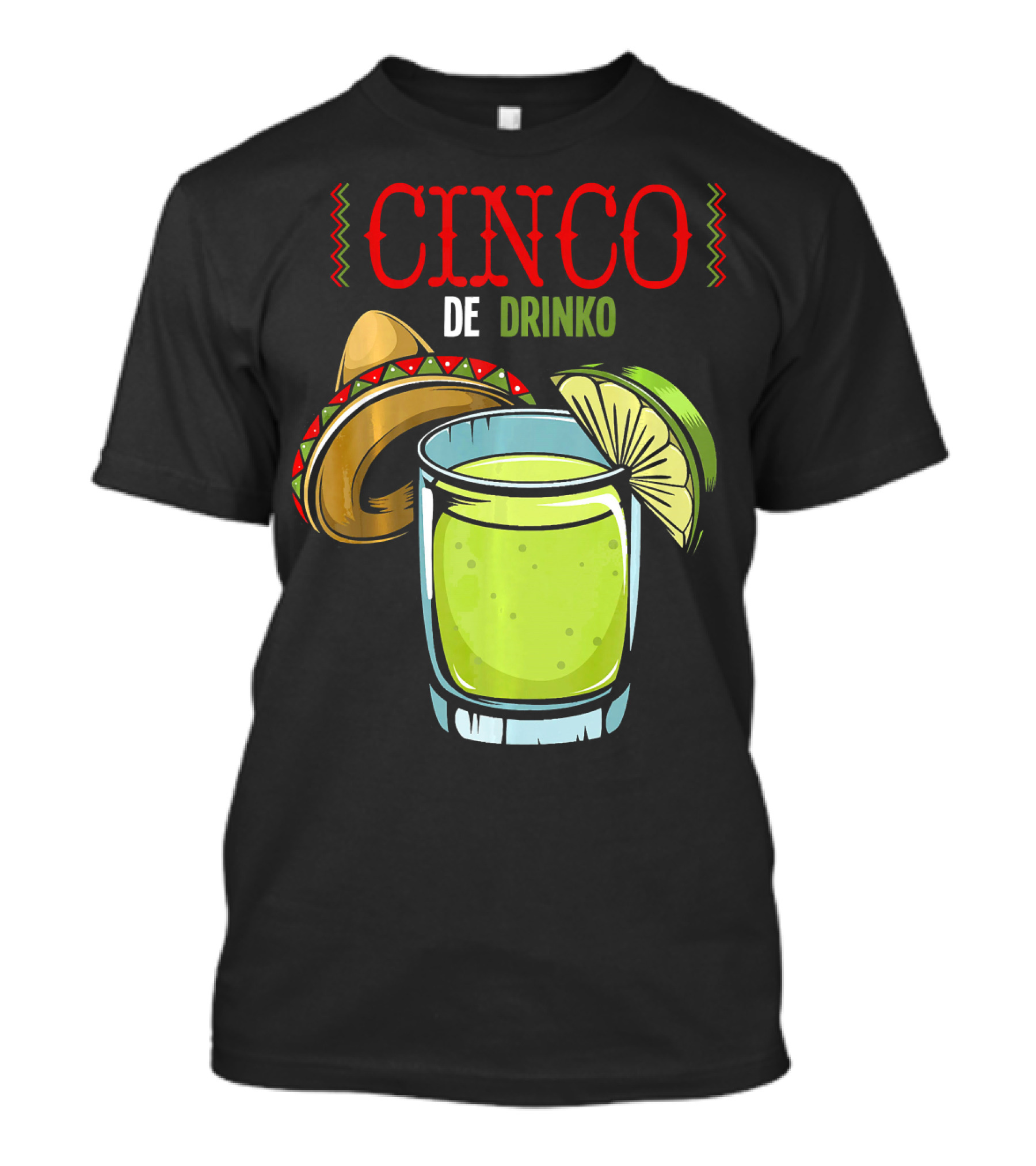 Cinco De Drinko Sombrero Lime Margarita Iconic Cinco De Mayo T-Shirt