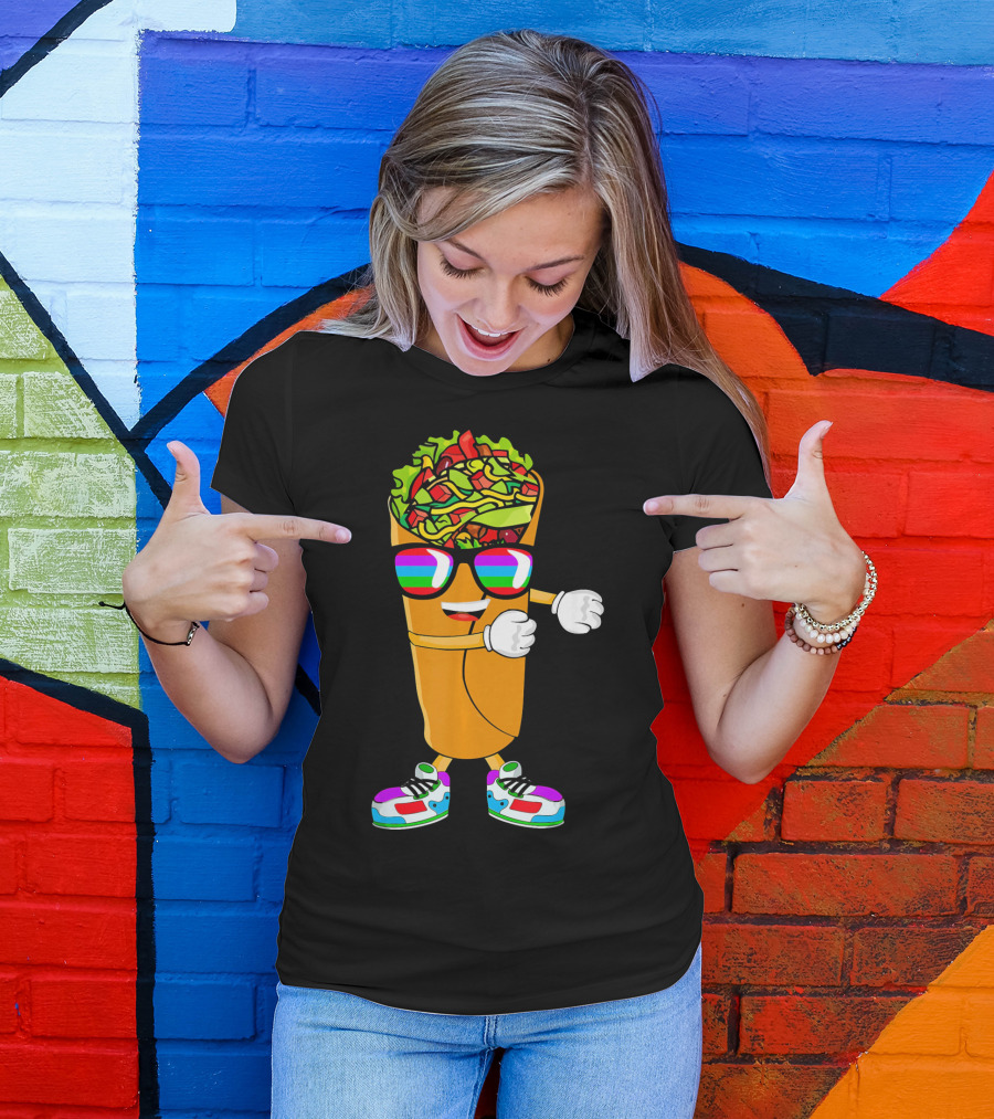 Flossing Burrito Dancing Cinco De Mayo Fun T-Shirt
