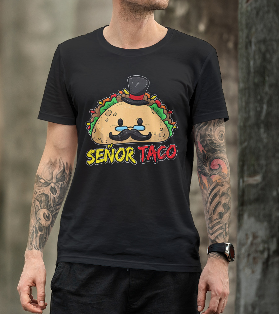 Señor Taco Mustache Cinco De Mayo T-Shirt