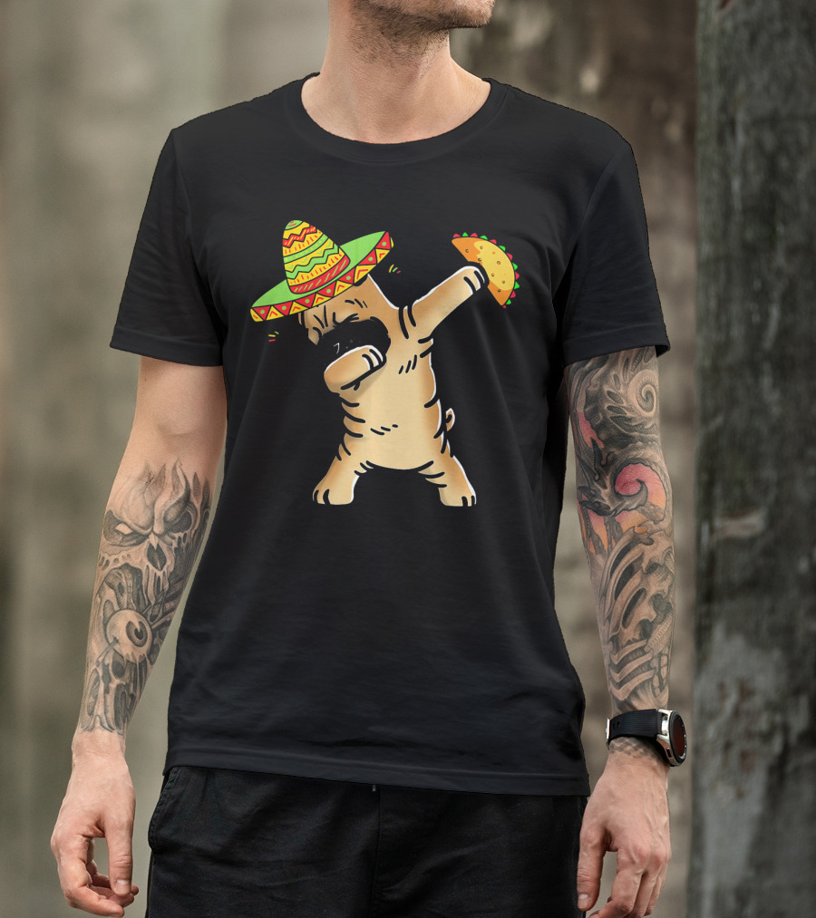 Cinco De Mayo Shar Pei Dabbing With Taco And Sombrero T-Shirt