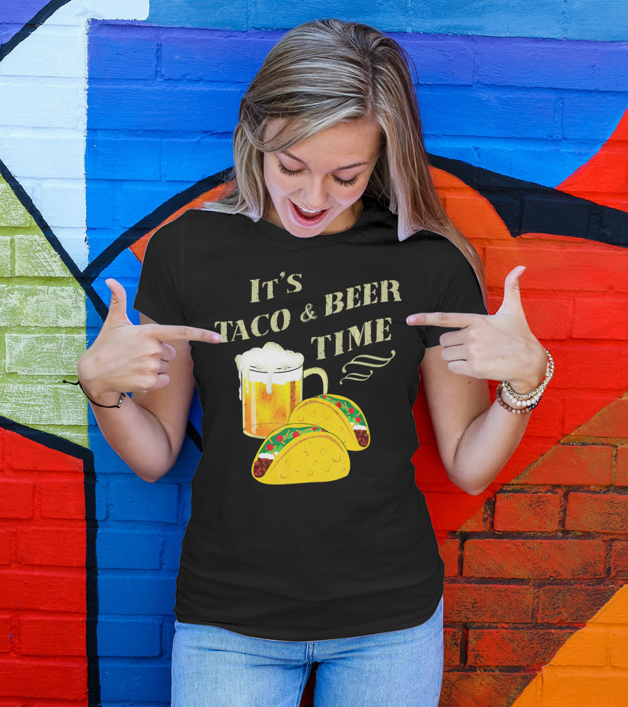 It's Taco And Beer Time With Tacos And Beer Mug T-Shirt