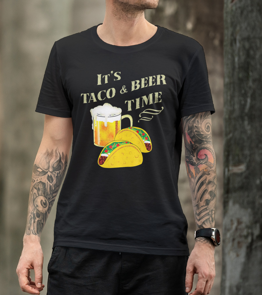It's Taco And Beer Time With Tacos And Beer Mug T-Shirt