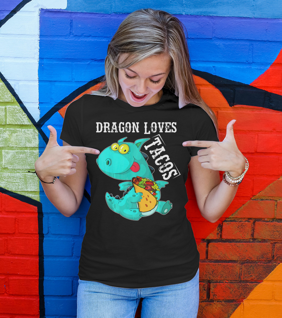 Dragon Loves Tacos Cinco De Mayo Taco T-Shirt