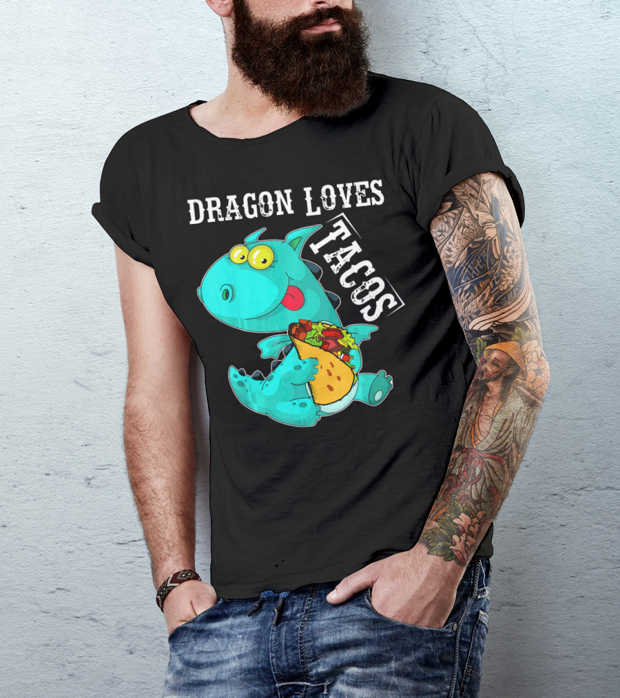Dragon Loves Tacos Cinco De Mayo Taco T-Shirt