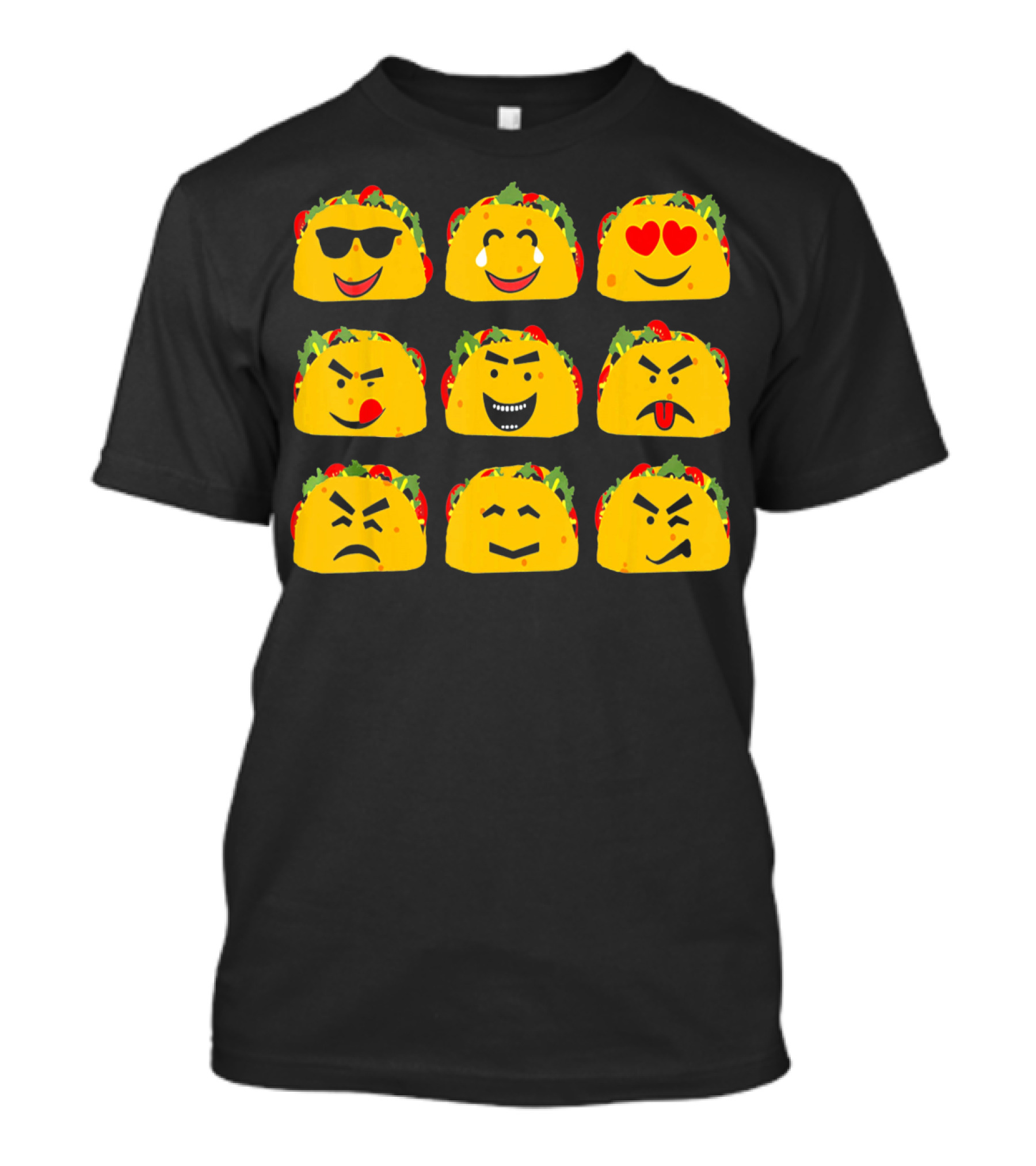 Cinco De Mayo Taco Emoji Faces Mexican Fun T-Shirt