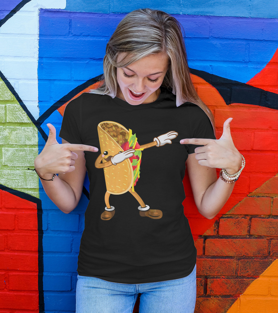 Dabbing Taco Dance Funny Cinco De Mayo T-Shirt