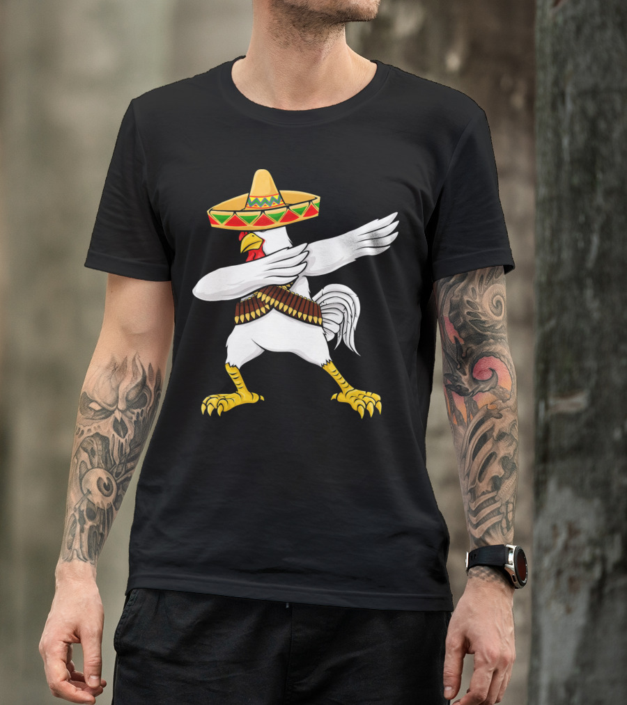 Cinco De Mayo Chicken Sombrero Dabbing Dab T-Shirt