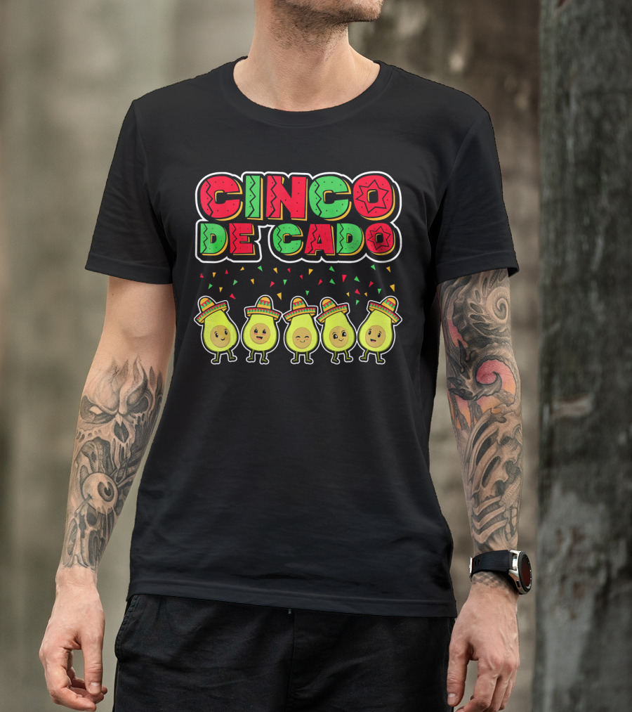 Cinco De Mayo Cinco De Cado Avocado Sombrero Fiesta T-Shirt