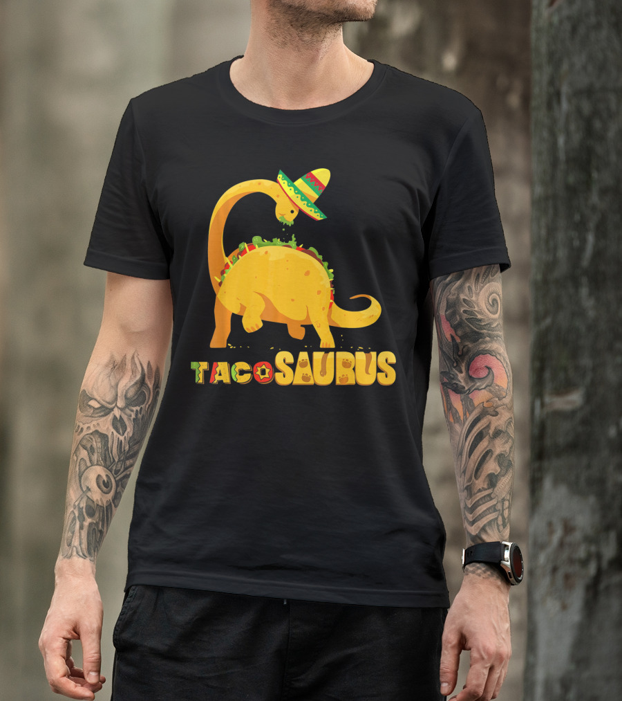 Tacosaurus Funny Cinco De Mayo Mexican Taco Dino T-Shirt