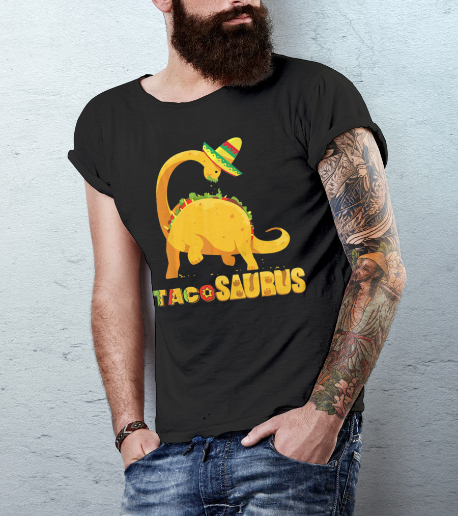 Tacosaurus Funny Cinco De Mayo Mexican Taco Dino T-Shirt