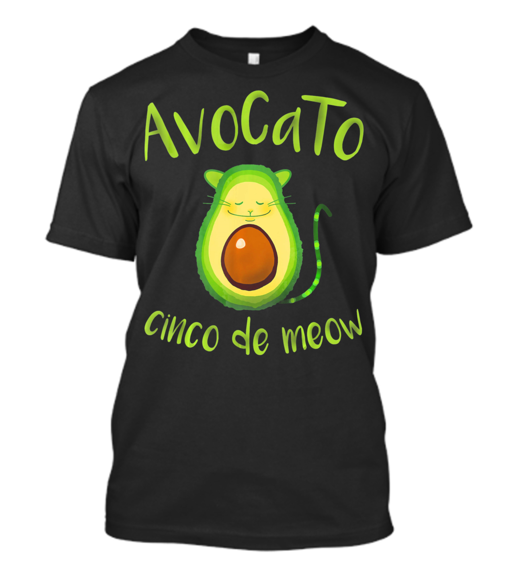 Avocato Cinco De Meow Avocado Cat Fusion T-Shirt