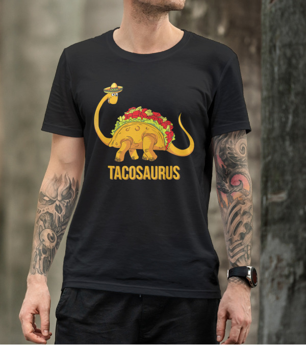 Tacosaurus Funny Cinco De Mayo Dinosaur Sombrero Tac T-Shirt