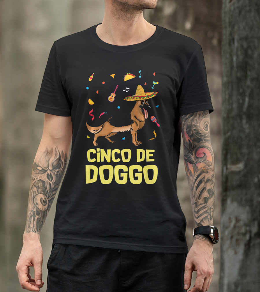 Cinco De Doggo Taco Sombrero German Shepherd T-Shirt