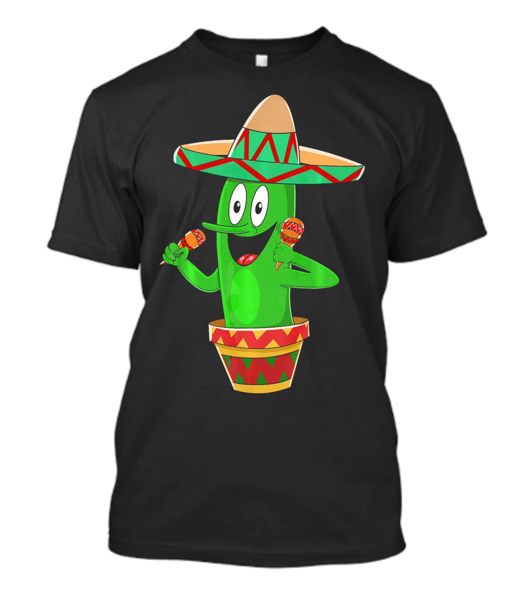 Fiesta Cactus Arriba Sombrero Maracas Cinco De Mayo T-Shirt