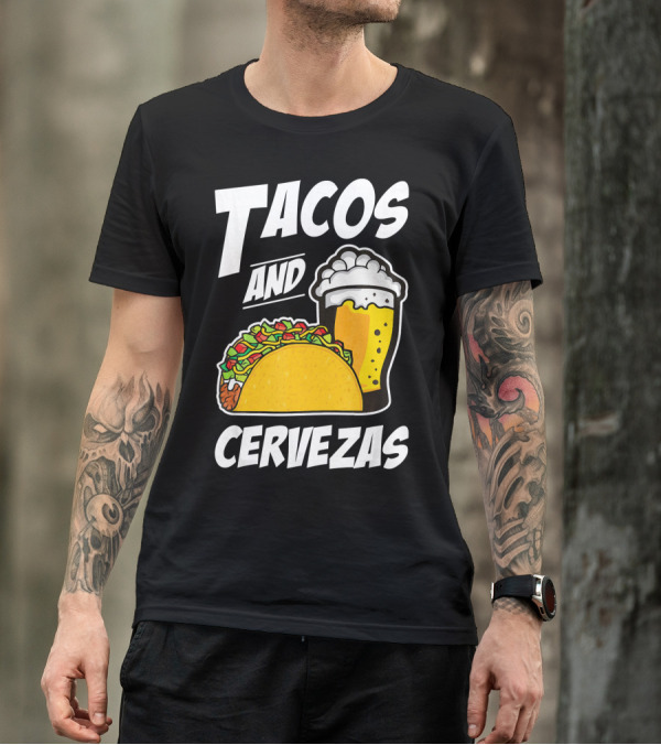 Tacos And Cervezas Funny Cinco De Mayo T-Shirt