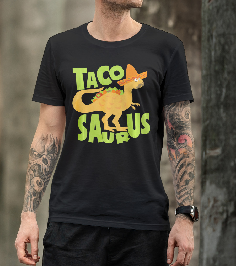 Cinco De Mayo Taco Tacosa Dinosaur Tacosaurus Sombrero T-Shirt