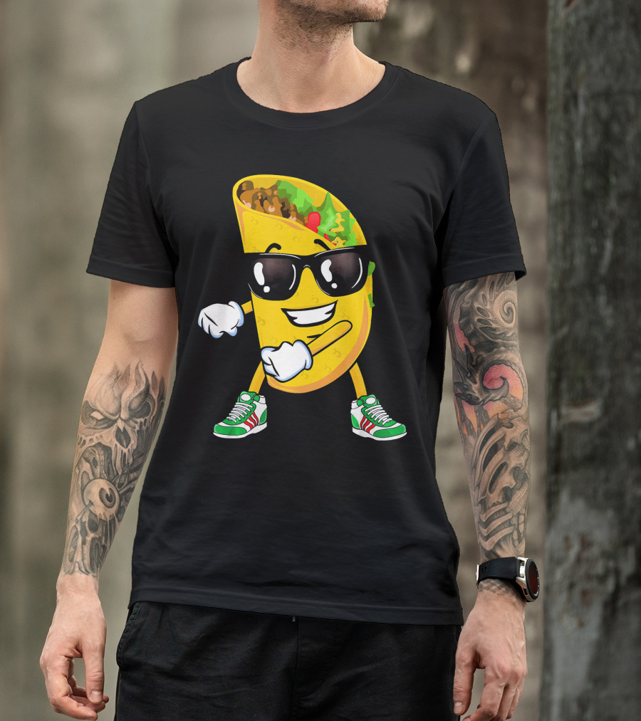 Flossing Taco Floss Like A Boss Sunglasses Cool Moves Sneakers T-Shirt