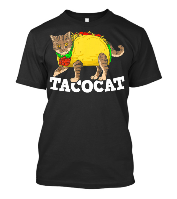Tacocat Mexican Taco Cat Palindrome Cinco De Mayo T-Shirt