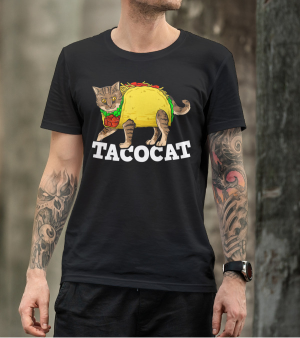 Tacocat Mexican Taco Cat Palindrome Cinco De Mayo T-Shirt