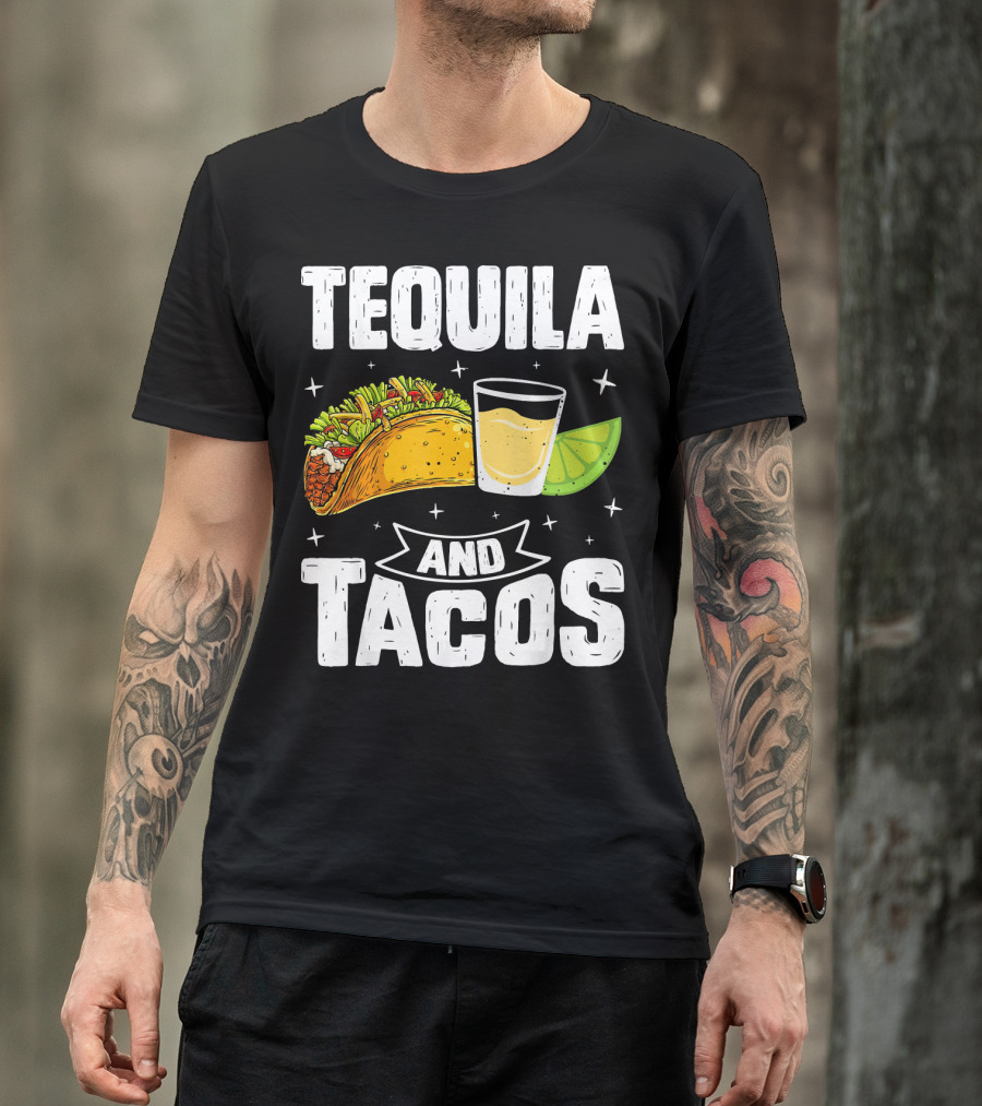 Tequila And Tacos With Lime Slice Cinco De Mayo T-Shirt