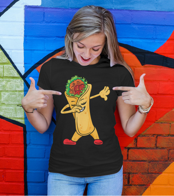 Dabbing Burrito Cinco De Mayo Me Fiesta T-Shirt