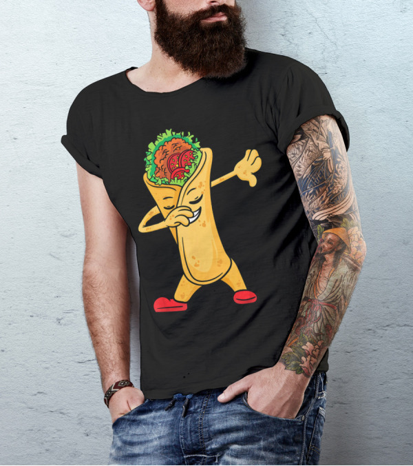 Dabbing Burrito Cinco De Mayo Me Fiesta T-Shirt