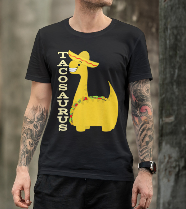 Cinco De Mayo Tacosaurus Dinosaur With Sombrero T-Shirt
