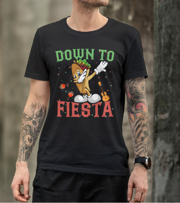 Down To Fiesta Dabbing Burrito Funny Cinco De Mayo T-Shirt