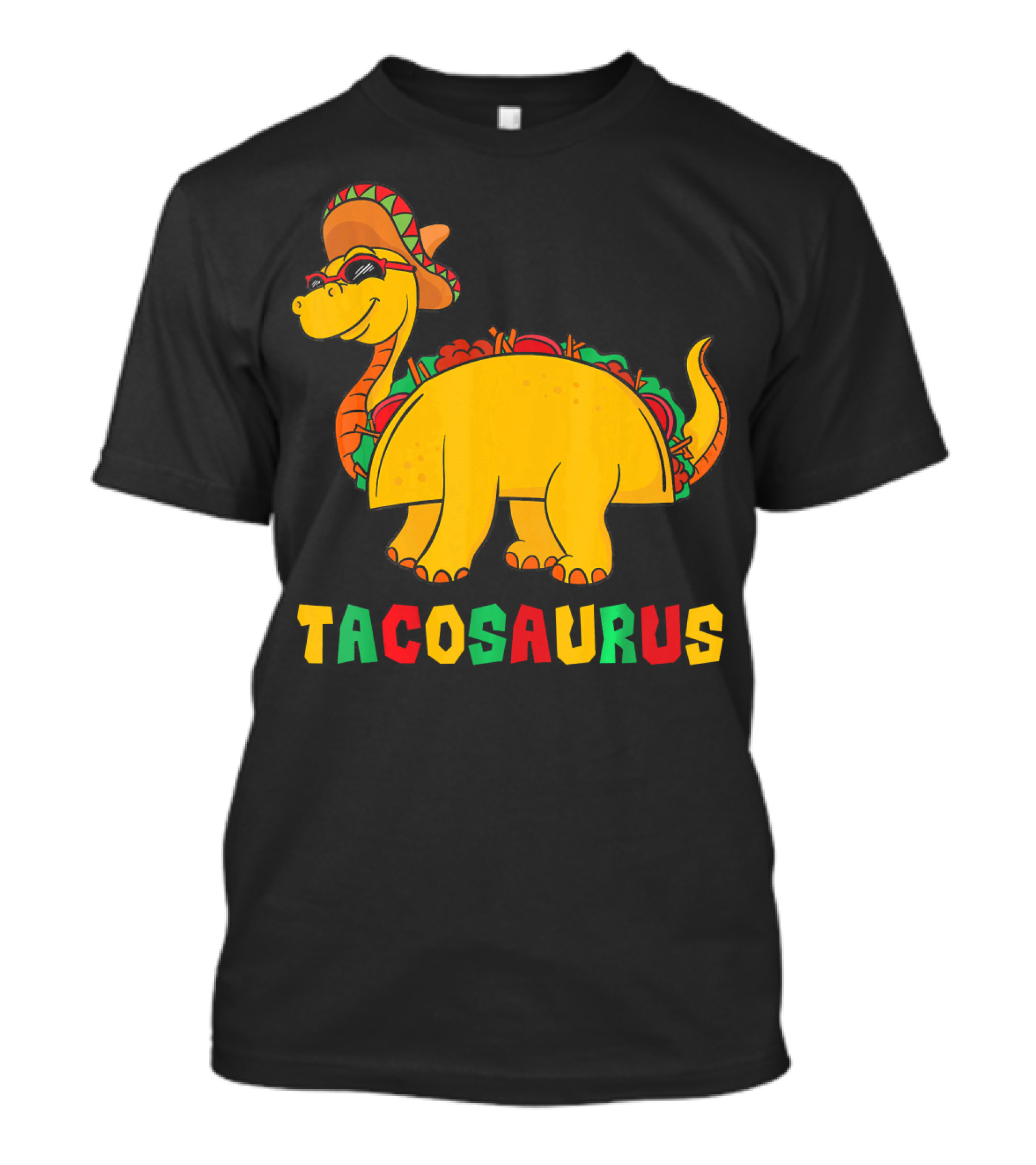 Tacosaurus Dinosaur With Sombrero For Cinco De Mayo T-Shirt