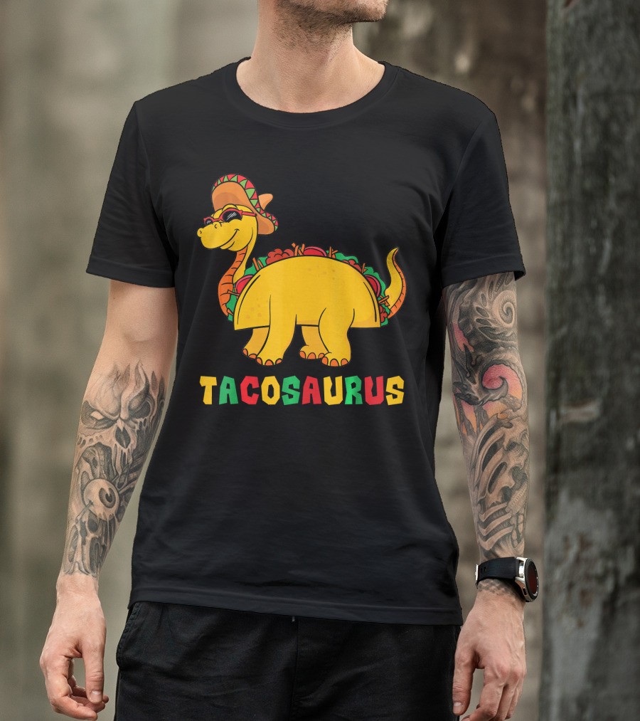Tacosaurus Dinosaur With Sombrero For Cinco De Mayo T-Shirt
