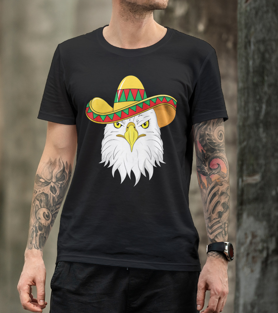 Cinco De Mayo Eagle With Sombrero America Kids T-Shirt