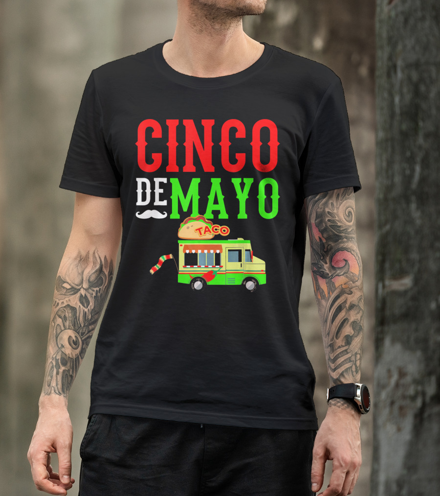 Cinco De Mayo Taco Bus Funny Mexico T-Shirt