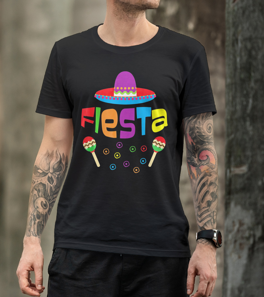 Fiesta Sombrero And Maracas T-Shirt