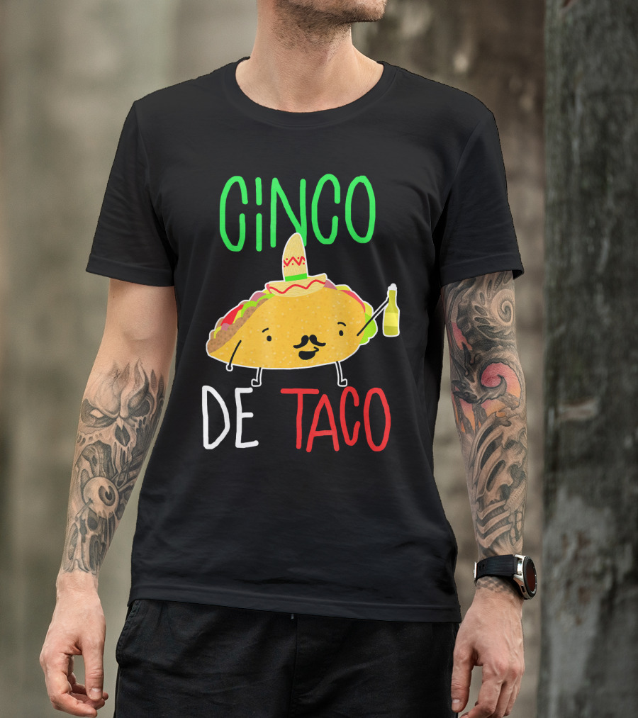 Cinco De Taco Cute Cinco De Mayo Taco Sombrero Fiesta T-Shirt