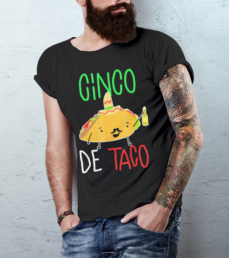 Cinco De Taco Cute Cinco De Mayo Taco Sombrero Fiesta T-Shirt
