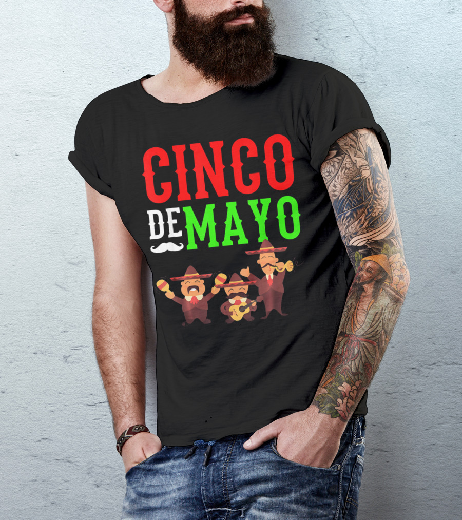 Cinco De Mayo Mariachi Musical Instruments T-Shirt