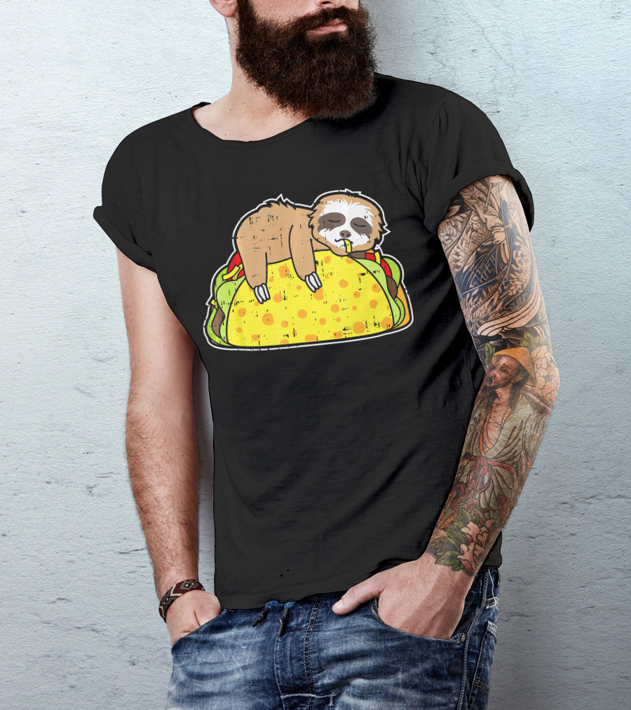 Funny Sloth Taco Cinco De Mayo Tuesday T-Shirt