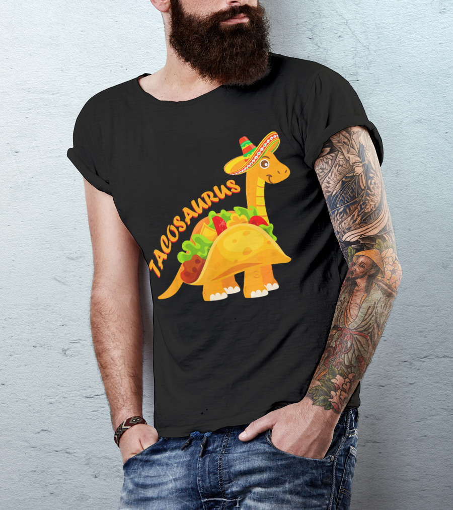 Tacosaurus Sombrero Cool Taco Lovers Cinco De Mayo T-Shirt