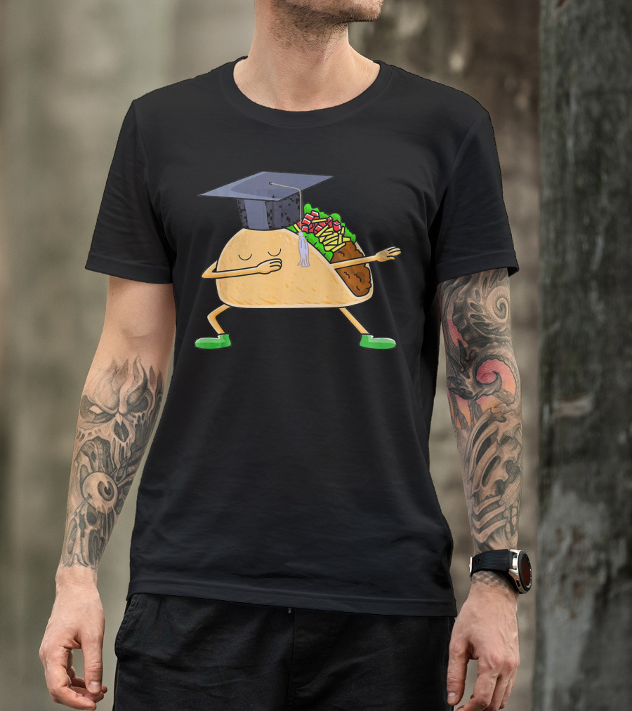 Dabbing Taco Graduation Funny Cinco De Mayo T-Shirt