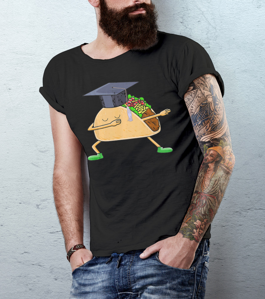 Dabbing Taco Graduation Funny Cinco De Mayo T-Shirt