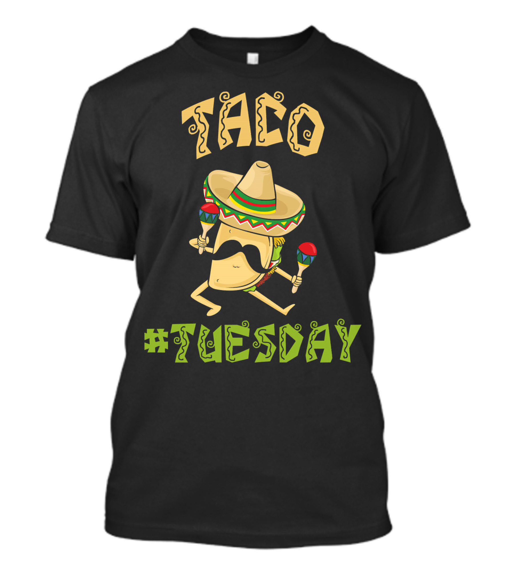 Taco Tuesday Cinco De Mayo Sombrero And Maracas T-Shirt
