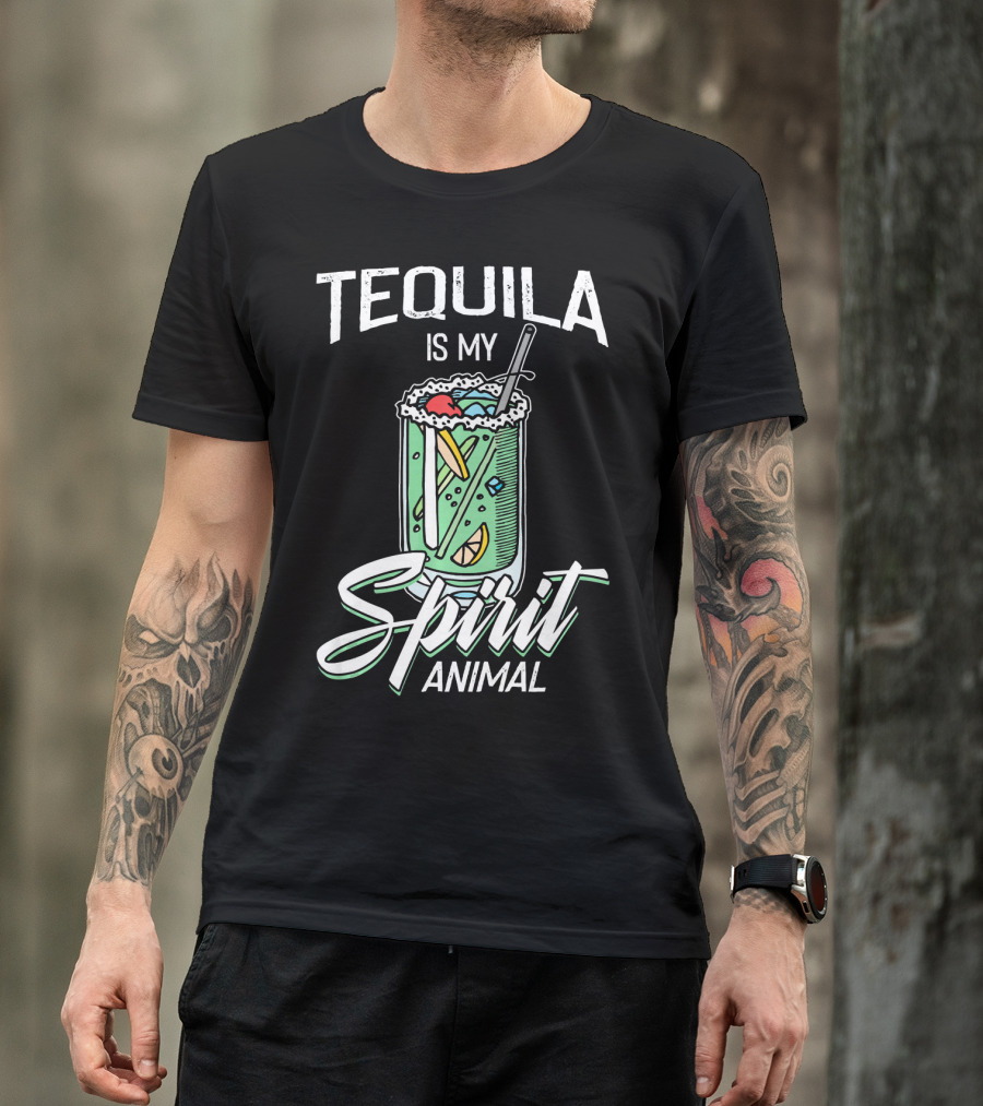 Tequila Is My Spirit Animal Funny Mexican Cinco De Mayo T-Shirt